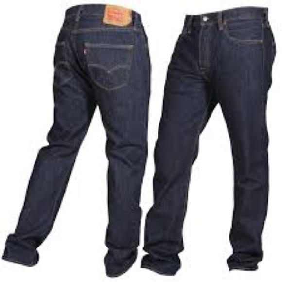 Levi’s 501 Men’s ButtonFly Jeans 36X30 Straight Leg Dark Wash Cotton Stretch - Picture 1 of 8